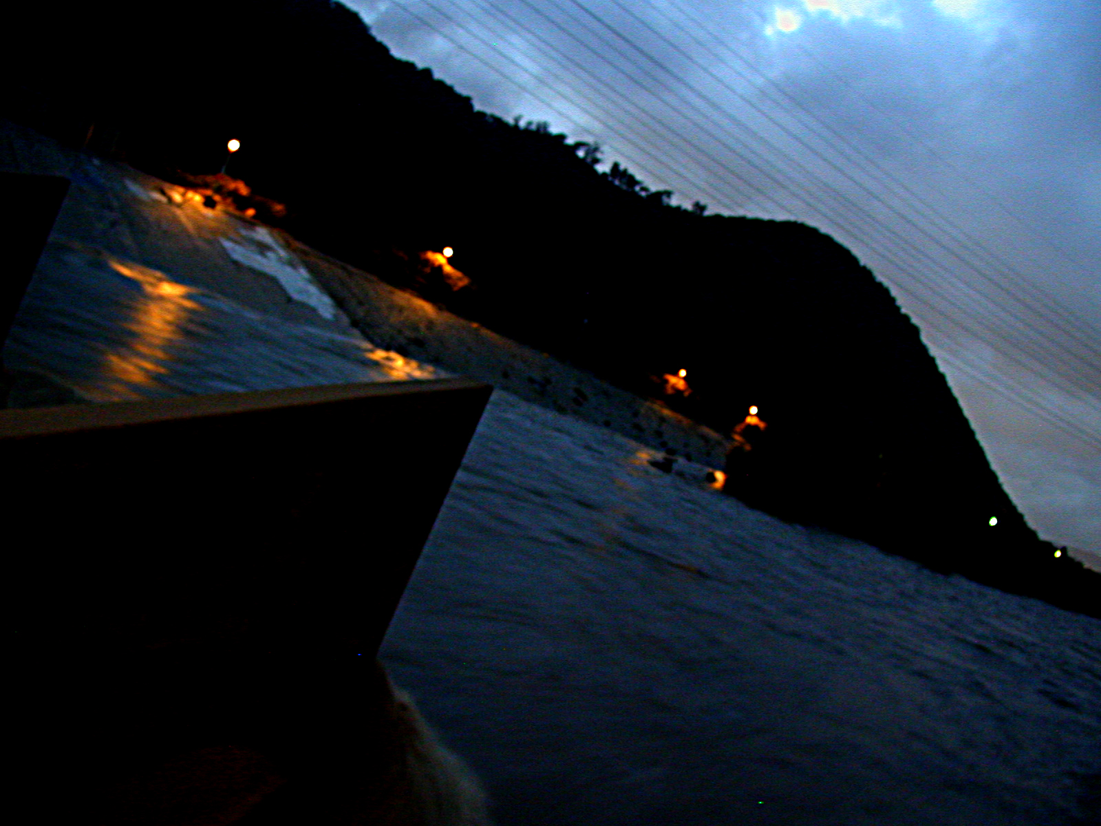 Los Angeles River on a Rainy Night